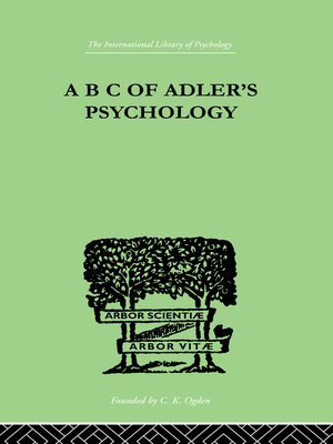 cover image of A B C of Adler'S Psychology